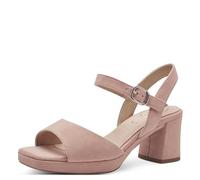 Tamaris Comfort 8-88309-42 523 Rose Suede Absatzsandale Komfortable Mehrweite Alltagsschuh Festlich Elegant, Sandalia con talón Mujer, Rosa metálica, 38 EU Ancho