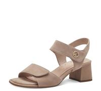 Tamaris Comfort 8-88313-42 402 Beige Suede Absatzsandale Komfortable Mehrweite Alltagsschuh Festlich Elegant, Sandalia con talón Mujer, 38 EU Ancho