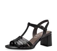 Tamaris Comfort 8-88320-42 098 Black Comb Absatzsandale Komfortable Mehrweite Alltagsschuh Festlich Elegant, Sandalia con talón Mujer, Peine Negro, 37 EU Ancho