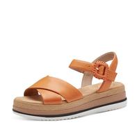 Tamaris Comfort 8-88701-42 650 Orange Wedge Plateau Sandale Komfortable Mehrweite Alltagsschuh Festlich Elegant, Sandalias Planas Mujer, Naranja, 39 EU Ancho