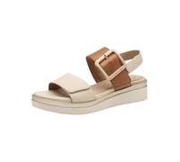 - Tamaris COMFORT 8-88706-42 414 IVORY COMB Wedge Plateau Sandale Komfortable Mehrweite Alltagsschuh Festlich Elegant, Sandalias planas,