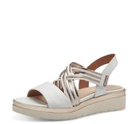 Tamaris Comfort 8-88707-42 152 White/Rosegold Wedge Plateau Sandale Komfortable Mehrweite Alltagsschuh Festlich Elegant, Sandalias Planas Mujer, Blanco Oro Rosa, 40 EU Ancho