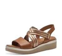 TAMARIS Comfort 8-88707-42 441 Nut Glam Wedge Plateau Sandale Komfortable Mehrweite Alltagsschuh Festlich Elegant, Sandalias Planas Mujer, 45 EU Ancho