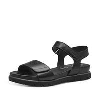 - Tamaris COMFORT 8-88710-42 022 BLACK NAPPA Wedge Plateau Sandale Komfortable Mehrweite Alltagsschuh Festlich Elegant, Sandalias planas,