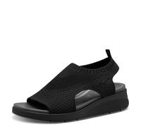 TAMARIS Comfort 8-88713-42 001 Black Wedge Plateau Sandale Komfortable Mehrweite Alltagsschuh Festlich Elegant, Sandalias para Pescador Mujer, 38 EU Ancho