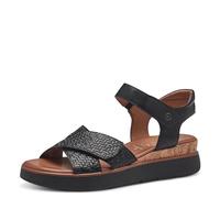 Tamaris Comfort 8-88715-42 001 Black Wedge Plateau Sandale Komfortable Mehrweite Alltagsschuh Festlich Elegant, Sandalias Planas Mujer, Negro, 37 EU Ancho