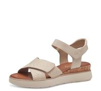 - Tamaris COMFORT 8-88715-42 411 IVORY Wedge Plateau Sandale Komfortable Mehrweite Alltagsschuh Festlich Elegant, Sandalias planas,