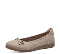 Tamaris Comfort - Bailarinas de Piel con Lazo para Mujer, Gris, 37 EU