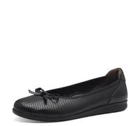 Tamaris Comfort - Bailarinas para Mujer de Piel con Lazo, Negro, 38 EU