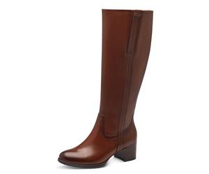 Tamaris COMFORT Botas altas con tacón con cremallera para mujer elegantes, coñac, 39 EU