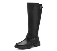 Tamaris COMFORT Botas altas sin tacón con cremallera y hebillas para mujer, Negro, 39 EU