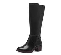 Tamaris Comfort-Botas de caña Larga Forradas para Mujer con Control elástico y Duo-Tex, Cortas al Tobillo, Negro, 42 EU