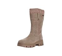 Tamaris Comfort - Botas de mujer sin tacón, con cremallera y cintura de tela, corte cómodo, pardo, 37 EU Ancho
