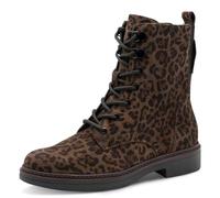 Tamaris COMFORT Botines para mujer con cordones con cremallera otoño, Dark Leopard, 38 EU