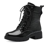 Tamaris COMFORT Botines para mujer con cordones con cremallera otoño, negro satinado, 38 EU