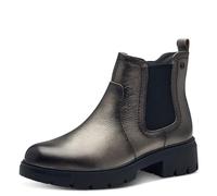 Tamaris Comfort Chelsea - Botas de piel con cremallera para mujer, plata, 40 EU