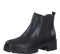 Tamaris Comfort Chelsea - Botas de piel sin forro para mujer, Negro, 42 EU