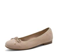 Tamaris Comfort Damen Ballerina, Zapatos Tipo Ballet Mujer, Beige Suede, 42 EU