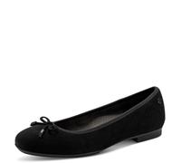 Tamaris Comfort Damen Ballerina, Zapatos Tipo Ballet Mujer, Piel Negra, 41 EU