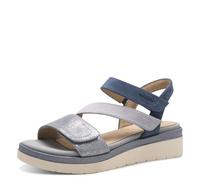 Tamaris Comfort Damen Keilsandale Multiadjustable, Sandalias con cuña Mujer, Light Blue Comb, 43 EU