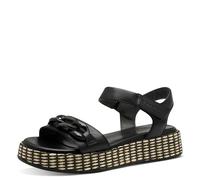 Tamaris Comfort Damen Keilsandale, Sandalias con cuña Mujer, Black, 36 EU
