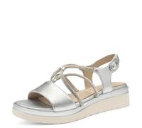 Tamaris Comfort Damen Keilsandale, Sandalias con cuña Mujer, Silver, 37 EU