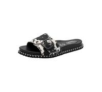 Tamaris Comfort Damen Mule Flat Multiadjustable, Plataforma Mujer, Black Cow, 42 EU