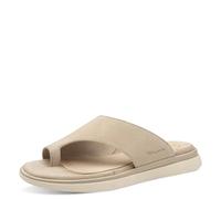 Tamaris Comfort Damen Pantolette Leder Wide Fit, Sandalia Mujer, Beige, 37 EU