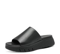 Tamaris Comfort Damen Pantolette Leder Wide Fit, Sandalia Mujer, Black, 36 EU
