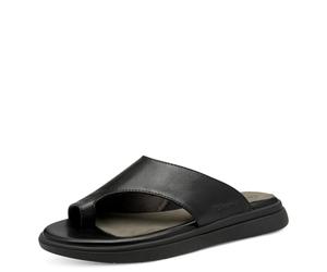 Tamaris Comfort Damen Pantolette Leder Wide Fit, Sandalia Mujer, Black Black Nappa, 37 EU