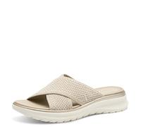 Tamaris Comfort Damen Pantolette Wide Fit Waschbar, Sandalia Mujer, Beige Dorado, 39 EU
