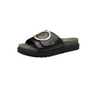 Tamaris Comfort Damen Pantoletten aus Leder Elegant, Sandalia Mujer, Black Nappa, 37 EU