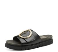 Tamaris Comfort Damen Pantoletten aus Leder Elegant, Sandalia Mujer, Black Nappa, 41 EU