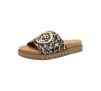 Tamaris Comfort Damen Pantoletten aus Leder Elegant, Sandalia Mujer, Leopardo, 38 EU