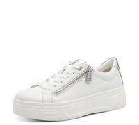 Tamaris Comfort Damen Plateau Sneaker Mit Reißverschluss Low Top, Zapatillas Mujer, White, 41 EU