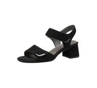 Tamaris Comfort Damen Sandale mit Absatz Multiadjustable, Sandalia con talón Mujer, Gamuza Negra, 38 EU