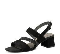 Tamaris Comfort Damen Sandale mit Absatz, Sandalia con talón Mujer, Black, 41 EU