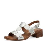 Tamaris Comfort Damen Sandalen Absatz aus Leder mit Verstellbarem Riemen, Sandalia con talón Mujer, Tuerca, 40 EU