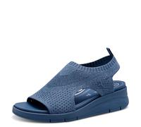 Tamaris Comfort Damen Sandalen mit Absatz Elastisch Vegan, azul claro, 41 EU