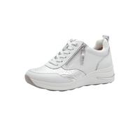 Tamaris Comfort Damen Sneaker Flach Schnürsenkeln Mit Reißverschluss, Zapatillas Mujer, Color Blanco, 41 EU