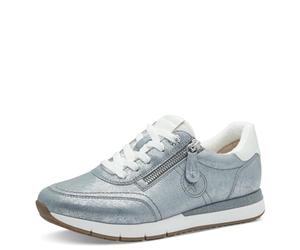 Tamaris Comfort Damen Sneaker Flach Zum Schnüren mit Reißverschluss, Zapatillas Mujer, Blue Glam, 36 EU