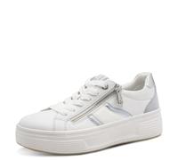 Tamaris Comfort Damen Sneaker Low 8-83716-44, Zapatillas Mujer, Blanco y Azul, 40 EU
