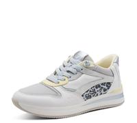 Tamaris Comfort Damen Sneaker Low 8-83737-46, Zapatillas Mujer, Blanco y Azul, 39 EU