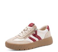 Tamaris Comfort Damen Sneaker Low, Zapatillas Mujer, Beige Red, 36 EU