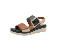 Tamaris Comfort Damen Wedge/Plat Sand Multiadjustable, Sandalia de cuña Mujer, Azul Marino, 42 EU