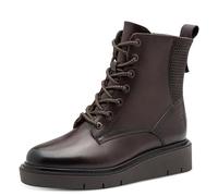 Tamaris Comfort Lace Boot Flat, Bota a la Altura de la Pantorrilla Mujer, Espresso, 38 EU
