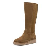 Tamaris Comfort Long Boot Flat, Botas a la Altura de Rodilla Mujer, Camel Suede, 37 EU