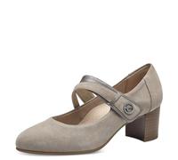 Tamaris Comfort Mary Jane - Zapatos de tacón con Correa de Piel para Mujer, Gris, 37 EU