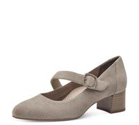 Tamaris Comfort Mary Jane - Zapatos de tacón para Mujer con Correa de Piel, Gris Claro, 40 EU