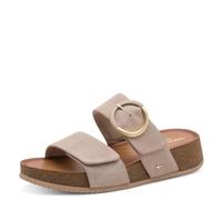 Tamaris Comfort - Plat Mule - Plataforma multiajustable para mujer, ante beige, talla 36 EU